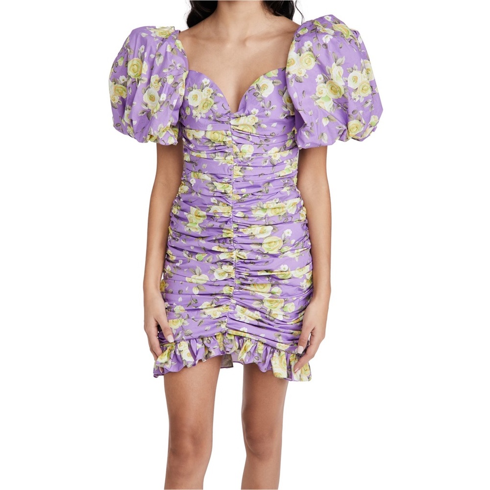 NWT Giuseppe Di Morabito Floral Print Puff Sleeve Mini Dress